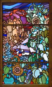 “Village_garden”_stained_glass_window_1909_desig._by_Henryk_Uziembło,_realiz._by_S._G._Żeleński_Krakow_Stained_Glass_Workshop,_Craft_House,_9_sw._Anny_street,_Old_Town,_Krakow,_Poland